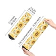 thumbnail image 2 of Goofa Watercolor With Sunflowers Pattern Non Slip Socks with Grips for Elderly, Crew Socks Yoga Hospital Socks Cushioned Sole Gripper Socks for Men Women, 2 of 5