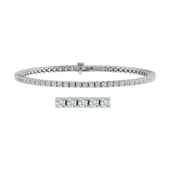 3 Carat Diamond Tennis Bracelet in 14K White Gold (7 Inch)