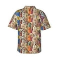 thumbnail image 4 of Xecao Funny Dogs Family print Hawaiian shirt - a stylish short-sleeve button-down for men, perfect for casual beach and tropical outings., 4 of 9