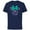 Navy, variant on Disney Minnie Mouse June Birth Month Birthstone & Flowers - Short Sleeve Cotton T-Shirt for Adults - Customized-Black