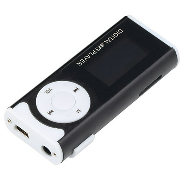 TFixol Portable Mini MP3 Music Player Metal MP3 Player with LCD Screen LED Light Support TF Memory Card MP3/WMA Audio Format Black