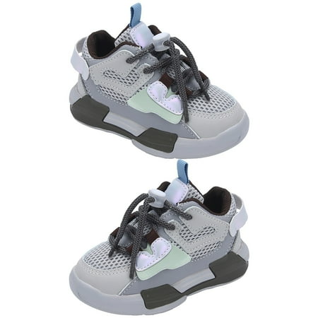 

GUOBIOZIY Girls Sneakers Soft Sole Shoe Sneaker for Girls Boys Kids Toddler Mesh Sport Shoes Casual Sneakers Shoes Running Baby Shoes Sports Shoe Grey 2.5-3Y