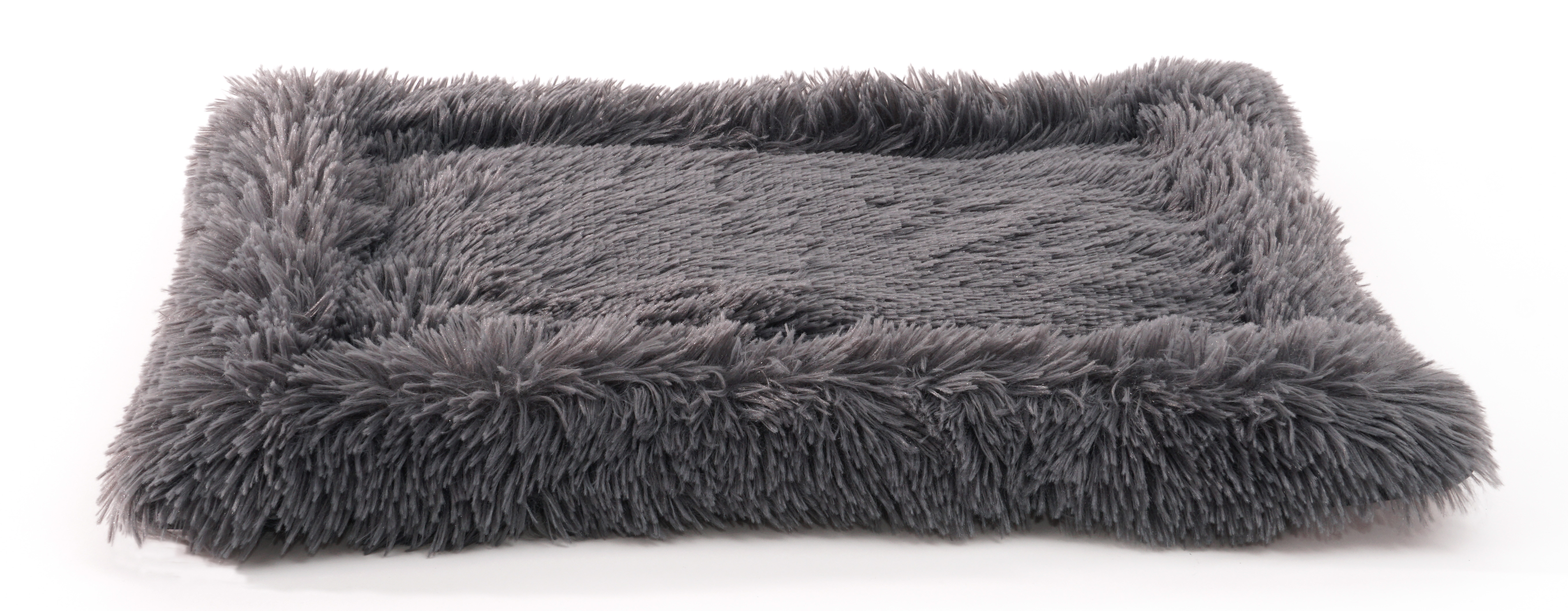 Precious Tails Eyelash Faux Fur Bordered Dog Cat Mat Bed - Large