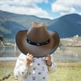 thumbnail image 3 of Baby Cowboy Hat Hats Brown Toddler Kids Party Cowboy Hats Cowboy Hats For Kids One Size Fits, 3 of 7