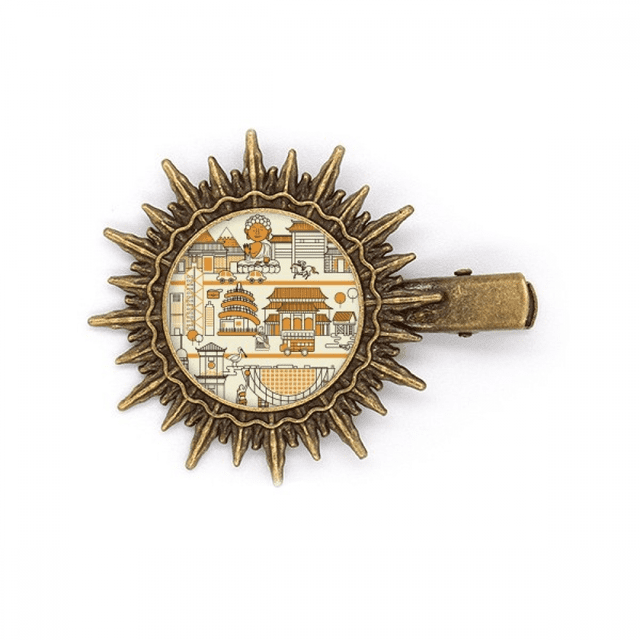 Hong Kong Local Style Visiting China Hairpin Sun Headwear Retro Metal Clips Pin