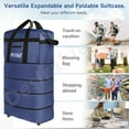 thumbnail image 5 of Desirable Life 40in 4 Layer Expandable Suitcase Bag Collapsible Rolling Wheeled Duffle Bag Large for Home Storage Cargo Travel Business Moving Luggage, 5 of 8