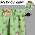 thumbnail image 5 of Kitchen Curtains 36 Inch Short - 3 Panel Set, Rod Pocket Window Curtain with Boho Vintage Mushroom Print, 100% Polyester for Farmhouse, Cafe, Kitchen, Bedroom, Easy Wash, 5 of 6