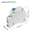 thumbnail image 2 of Circuit Breaker Low Voltage AC 20A 230/400V 1 Pole DZ47-63 C20, 2 of 6