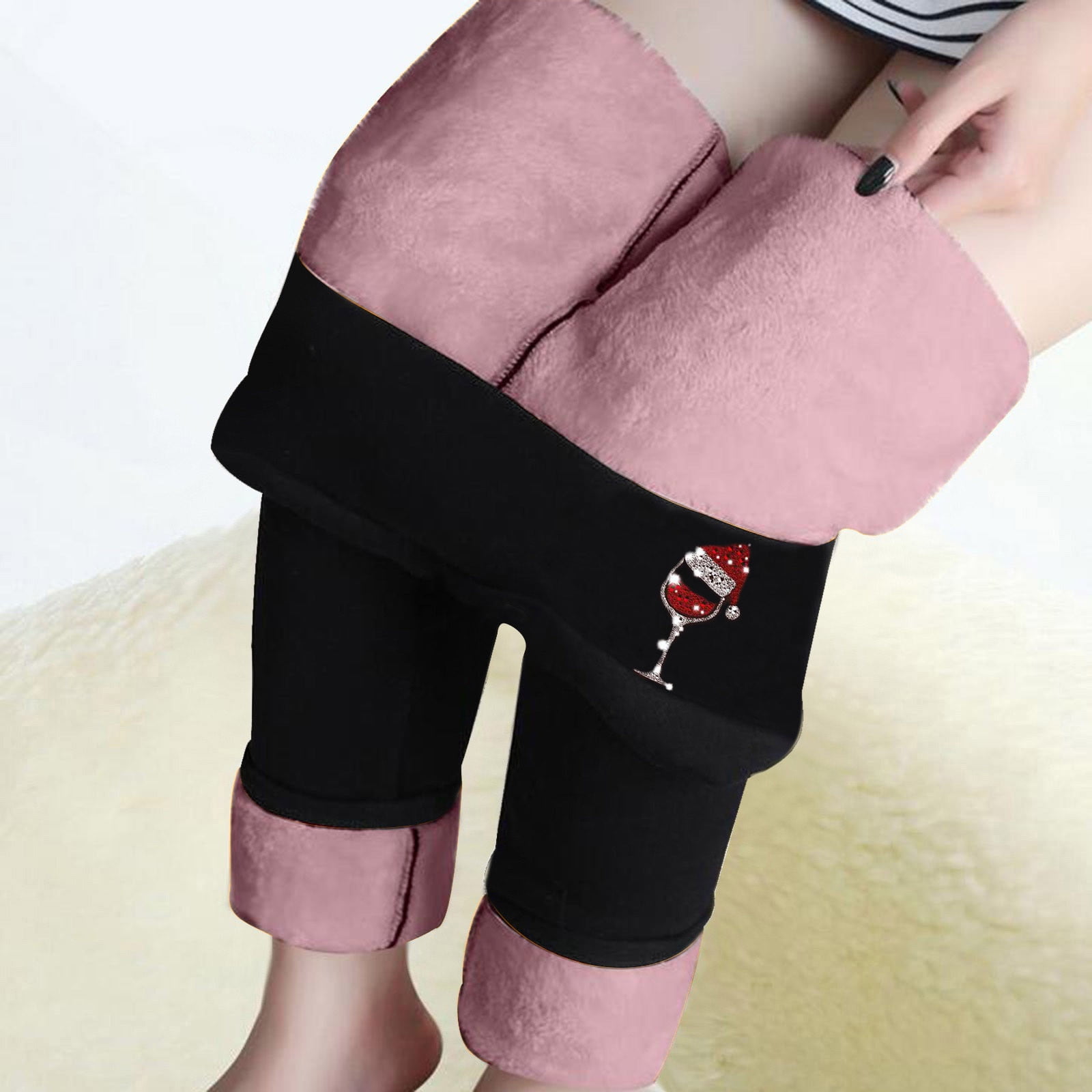 Legging Évasé Doublé Polaire Fille - Pantalon Hiver Thermique, Coton, Taille Haute, Sans Pieds, Coupe Ajustée