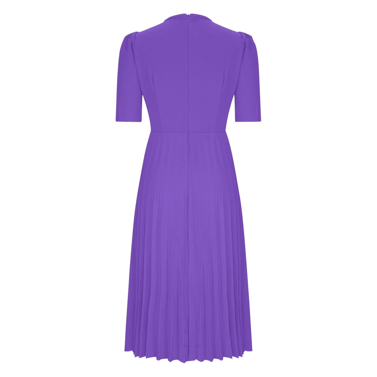 Weiqiqre Summer Dresses for Women Casual Fit and Flare Swing Dress Round Neck Short Sleeve Flowy Church Dress