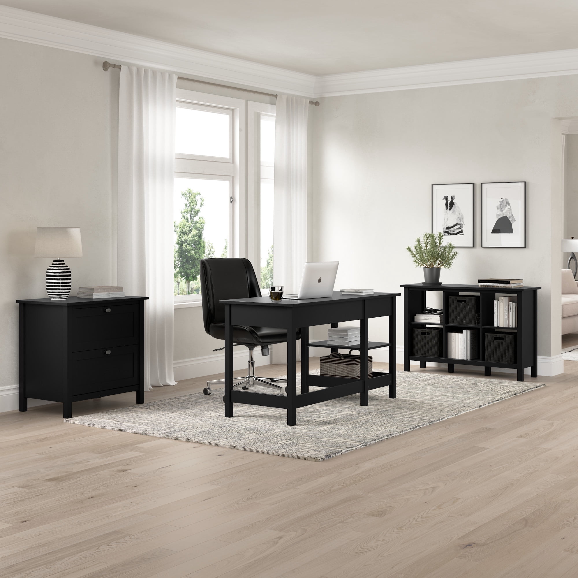 Broadview 6 Cube Organizer in Classic Black - Engineered Wood