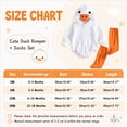thumbnail image 3 of REDARER Baby Hooded Romper 2 Piece Set Zipper Animal Bodysuit with Matching Socks for Holiday Party Photo ,6-12 Months, 3 of 8