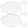 thumbnail image 4 of RENACLIPY Clear Acrylic Hexagonal Place Cards 5-Pack Erasable Wedding Table Number Cards for Events, 4 of 8