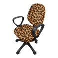 thumbnail image 5 of CHAQLIN Leopard Rotating Chair Slipcover, Set of 2 Stretch Office Chair Covers for High Back Boss Gaming Chair, 5 of 8
