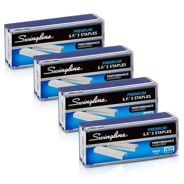 Staples S.F.3 Premium for Desktop Staplers, 4 Pack - 20,000 Heavy Duty Chisel Point Staples for Stapler Jam Free for Standard Stapler