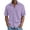 Purple, variant on Men's Short Sleeve Button Down Shirt, Cotton Solid Color Textured Pleated Casual Shirt, Lightweight Loose Fit Beach Vacation Top for Men, Double Layer Crinkle Shirt Beige L