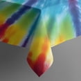 thumbnail image 3 of Colorful Rainbow Tie Dye Spiral Pattern Rectangle Tablecloth 60"x120",Waterproof Polyester Rectangle Table Cloth, Wipeable Spillproof Polyester Tablecloth for Dining, Camping, Indoor and Outdoor, 3 of 5