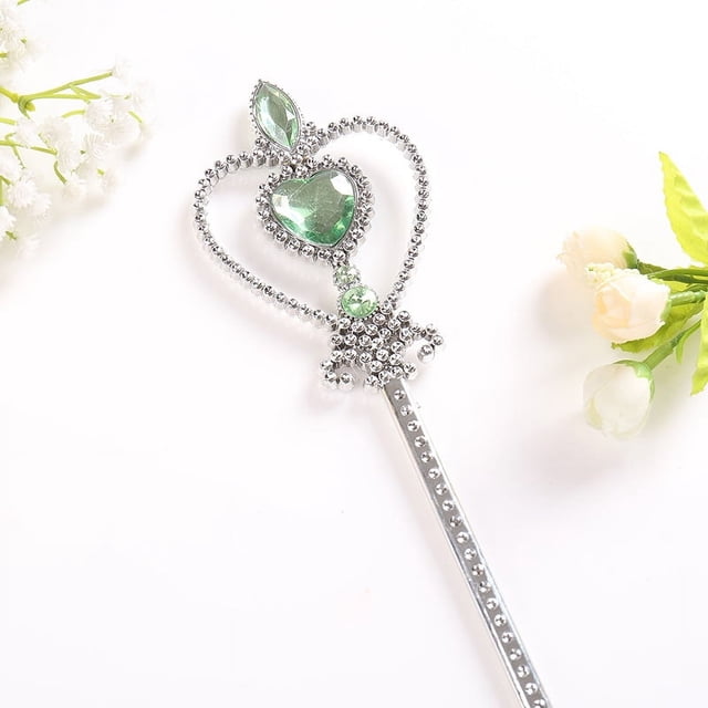 Tocado de princesa con corona para niños, accesorios para el cabello, diadema de plástico, varita mágica, joyería binaria
