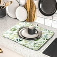 thumbnail image 5 of Sage Green Dish Drying Mat - Tropical Leaf Drying Pad 16x18 Inch Spring Summer Dish Drainer Mat Protector for Kitchen Countertops Counter, 5 of 6