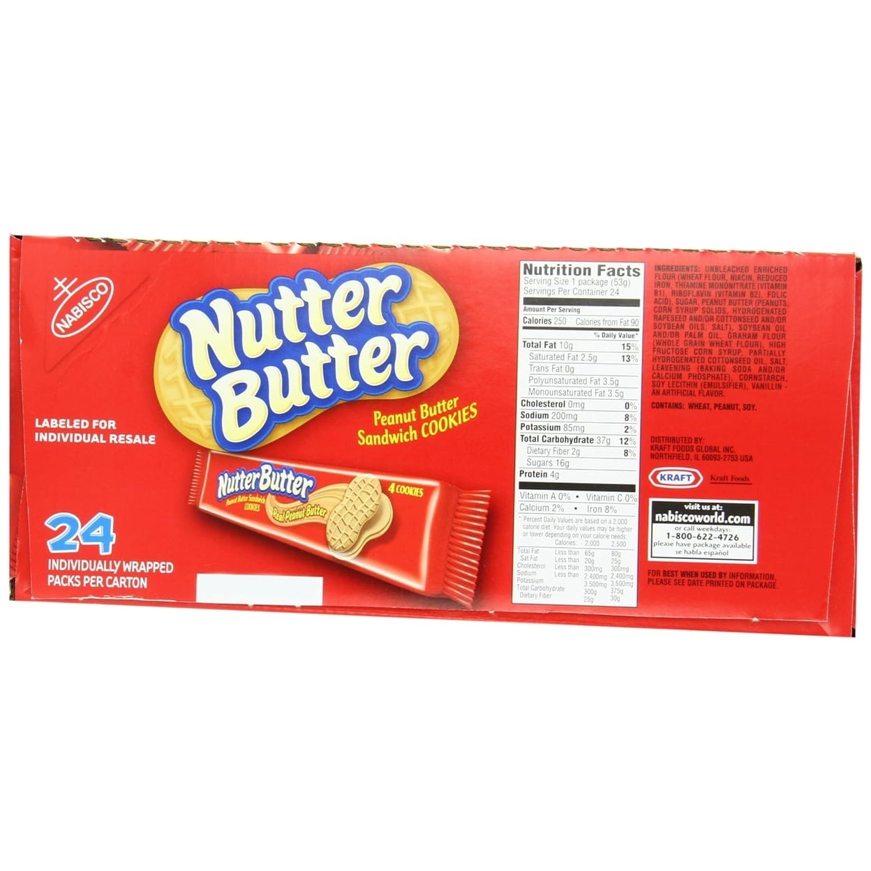 Nabisco Nutter Butter Cookies 1.9 Ounce (Pack of 24)