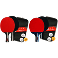 thumbnail image 1 of Pala Ping Pong 2 Raquetas Y 3 Pelotas Con para Torneos (Mango Largo), 1 of 6