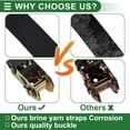 thumbnail image 6 of Unique Bargains Ratchet Tie Down Straps 1 Pcs 1 Inch x 23 Feet 1,764lb Ratchet Strap Lashing Straps for Roof Rack Motorcycle Trucks Multicolor Black, 6 of 7