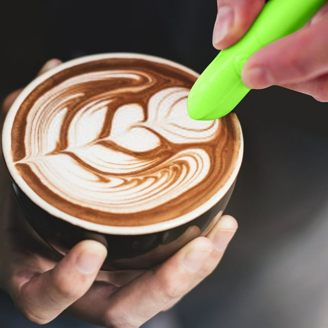 Latte Art Pen For Coffee Electrical Carving Tool Battery Powered Stencil Design 2025 Model Cake Embosser