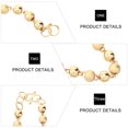 thumbnail image 2 of 1 unid Accesorios de pulsera de titanio chapado en oro Impreso Cuentas de Buda Forma Suministros de joyería de cadena de mano para mujeres Damas (Dorado), 2 of 6