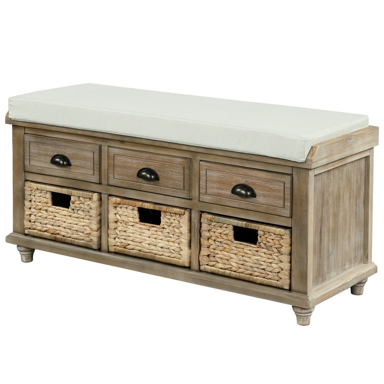 White storage cheap bench walmart