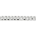 thumbnail image 3 of Solid 925 Sterling Silver 8.5mm Close Link Flat Cuban Curb Chain Necklace 18" - with Secure Lobster Lock Clasp, 3 of 5