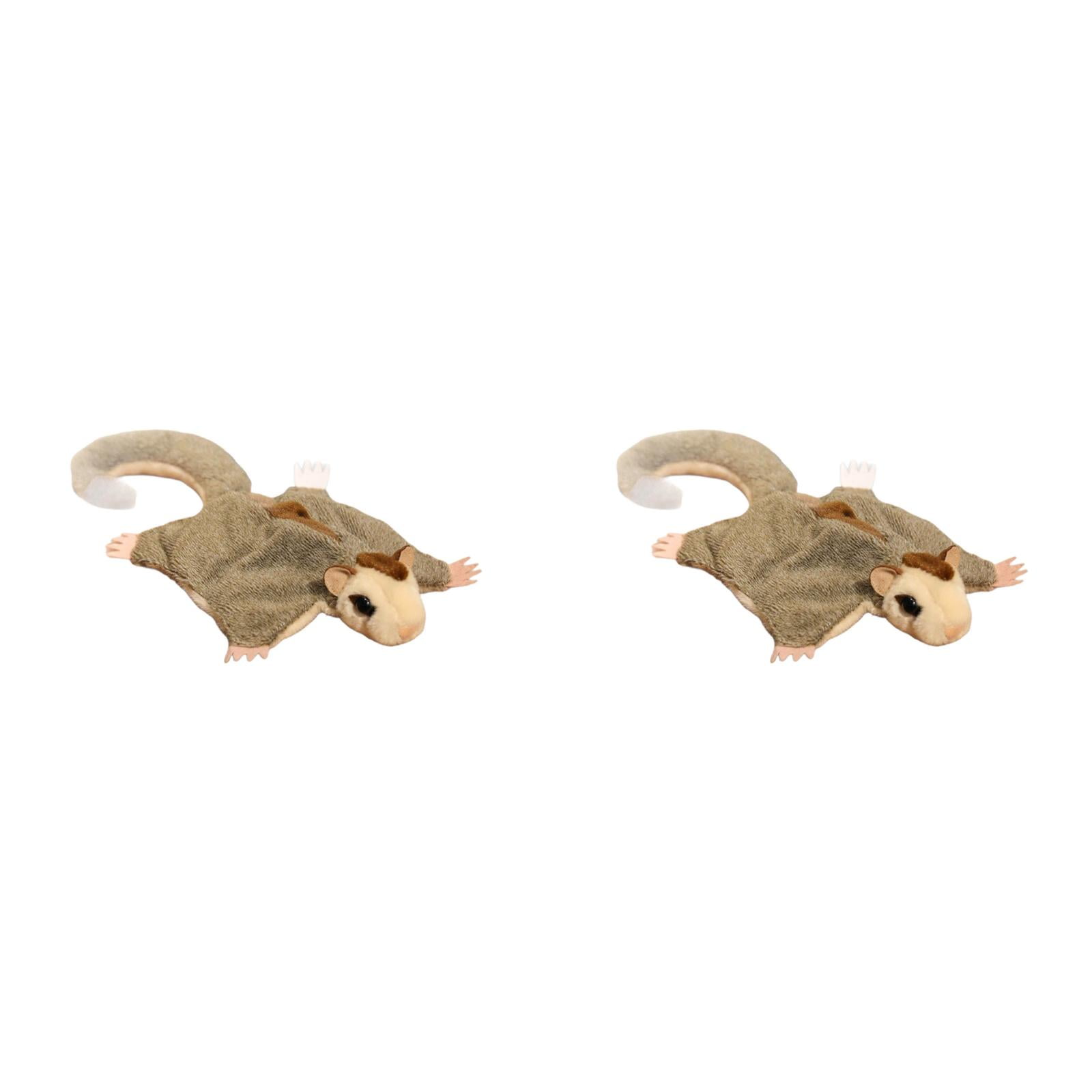 Flying Squirrel Toy Soft Cute Stuffed Animal Doll For Kids Adults Collectors Home 33X19 cm Grey 2PCS