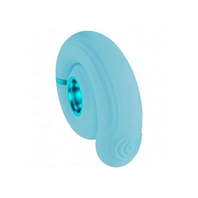 LoveLine Tic-tac Tapping Swirl Rechargeable Silicone Clitoral G-Spot Vibrator, Blue