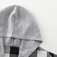 thumbnail image 3 of Toddler Boy Casual Cotton Coats Long Sleeve Hooded Plaid Shirt Coats, 3 of 8