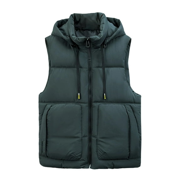 Men's Lightweight Puffer Vest Quilted Sleeveless Jacket Full-Zip Insulated Outerwear with Pockets