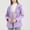 Purple, variant on Classic Windbreakers Women's Long Sleeve Hooded Casual Windbreaker Jacket Button Zipper Closure Waist Drawstring Coats Wine XL