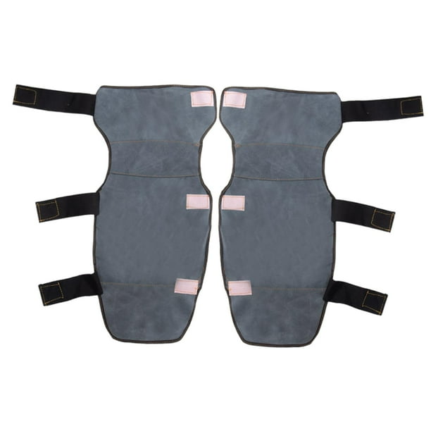 2 fundas protectoras para piernas de soldador, protectores de rodilla seguros y protectores de piernas. Gris