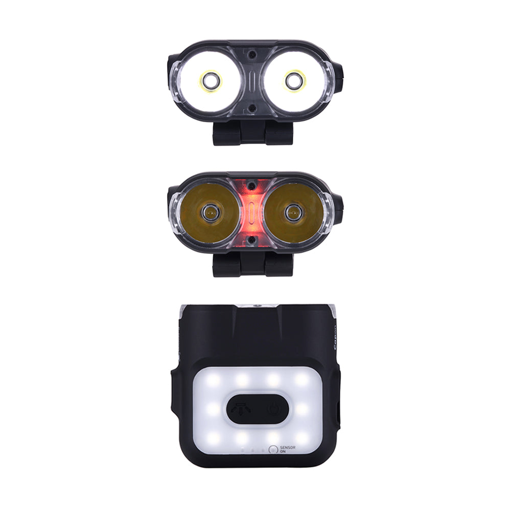 Claymore Capon 120H (Black) - LED Rechargeable Clip-On Cap Headlamp, Lightweight Hat Light for Camping, Running, Hiking, Emergency & Industrial Use, Waterproof, USB-C, Up to 45 Hours of Battery Life.