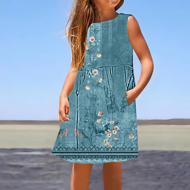 LOVZFMLL Fashion Spring And Summer Short Sleeve Round Neck Ruffle Dress Princess Skirt