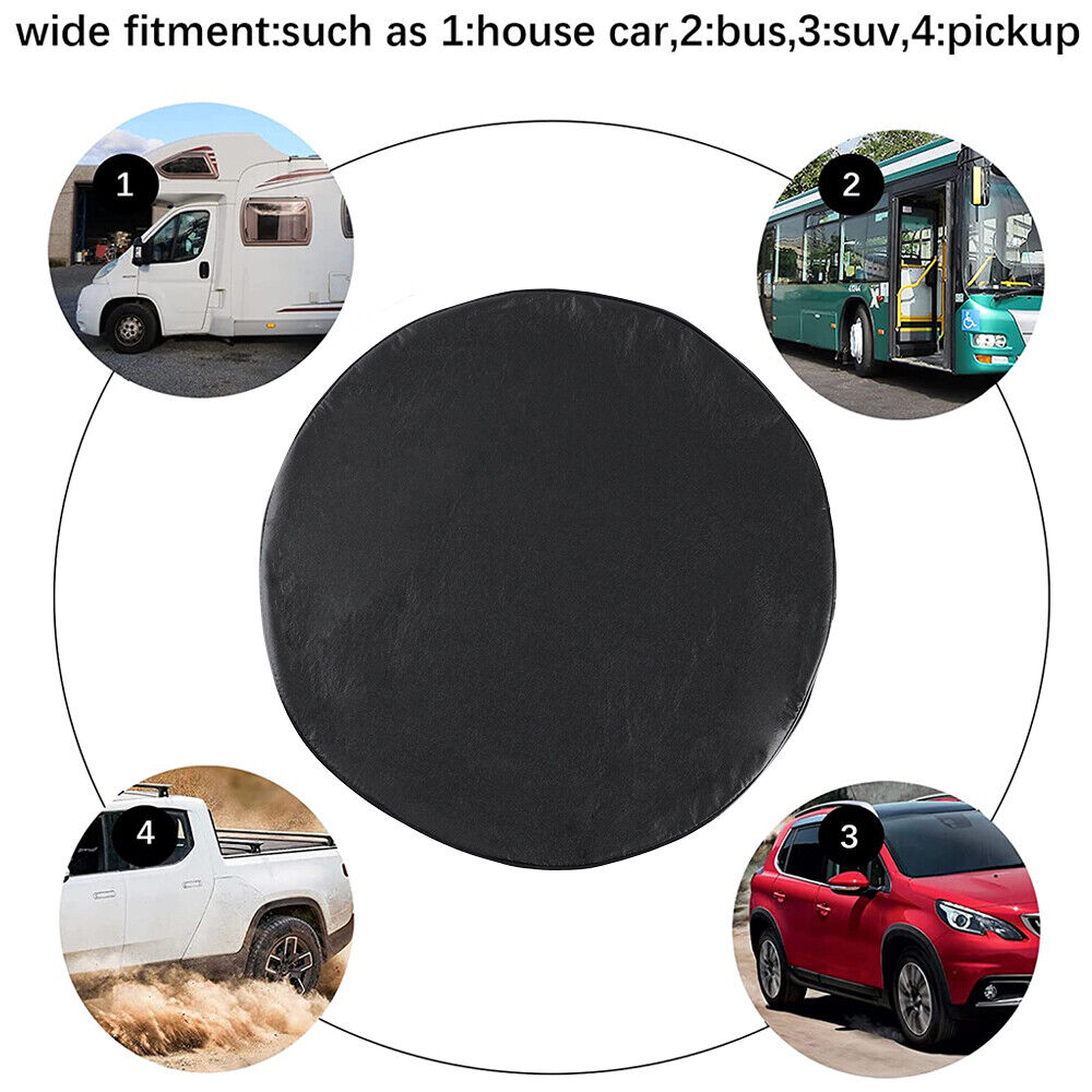Carbole Spare Tire Cover, Universal Fit for Jeep, Trailer, RV, SUV, Truck  and Many Vehicle, Wheel Diameter 24