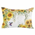 thumbnail image 2 of Spring Sunflowers Throw Pillow Covers, Birds Watercolor Botanical Garden Floral Soft Breathable Pillow Cases with Zipper for Sleeping, Toddler Pillowcases for Couch Bed Sofa Chair 12x20 Inches, 2 of 6