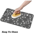 thumbnail image 4 of Dog Food Mat, Absorbent Water Bowl Mats Cat Pet Feeding Placemats Dark Gray 16 * 24 inch, 4 of 6