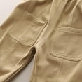 thumbnail image 6 of Toddler Girls Corduroy Pants 1-6 Years Kids Fall Winter Clothing Stretchy Cinched Bottom Jogger Pants with Pocket (2 Years, Khaki 02), 6 of 7