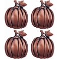 thumbnail image 1 of Suitable for Halloween Autumn Thanksgiving Table Decoration Thanksgiving Napkin Rings Rustic Harvest Pumpkin Napkin Rings 4 Pieces, 1 of 5