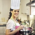thumbnail image 3 of (paquete de 20) WhiteDisposable 9" Paper Chef Tall Hat Set para cocina casera, restaurantes de comida, clases, 3 of 5