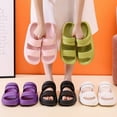 thumbnail image 4 of Wovix Slippers For Women Cushioned Thick Sole Open Toe Lightweight Comfy Slides Shoes Shower Work Sandals Daily Wear Beige 36, 4 of 9