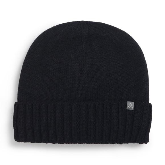 Polar Heat Nanuuq Chapeau d'Hiver Réversible, Tuque à Poils Longs Doublée en Sherpa pour Hommes et Femmes, Noir