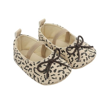 

nsendm Toddler Kids Infant Girls Bowknot Princress Shoes Soft Sole The Floor Barefoot Non Slip 6 Month Boy Shoes Shoes Brown 0 Months