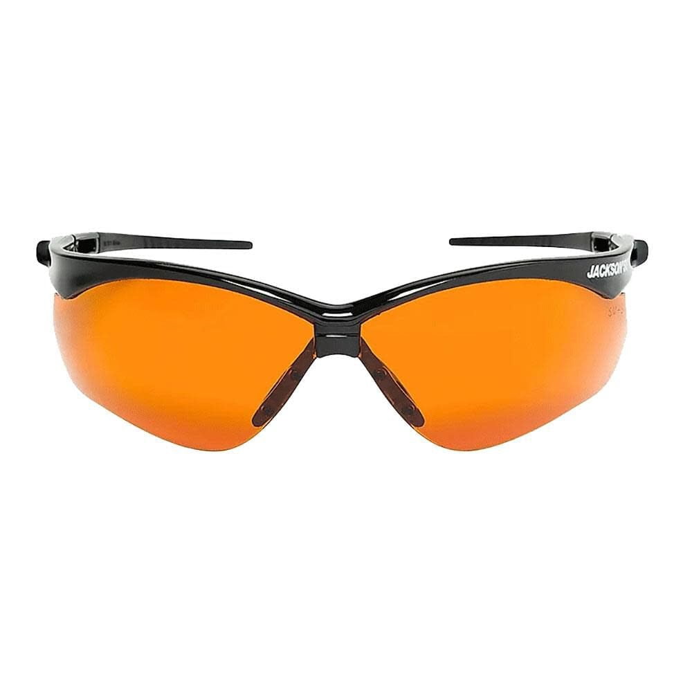 Jackson Safety Glasses Anti Scratch Coating Blue Shield Lens Black Frame