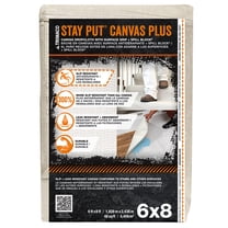 6' x 8' Trimaco 04329 Stay Put Slip Resistant Spill Block Canvas Drop Cloth
