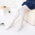 thumbnail image 3 of Medias para niñas Leggings con patas de algodón tejidos para bebés y niños pequeños Pantalones de media Calcetines de baile blancos para niñas 105 (altura recomendada de 100 a 110 cm), 3 of 5